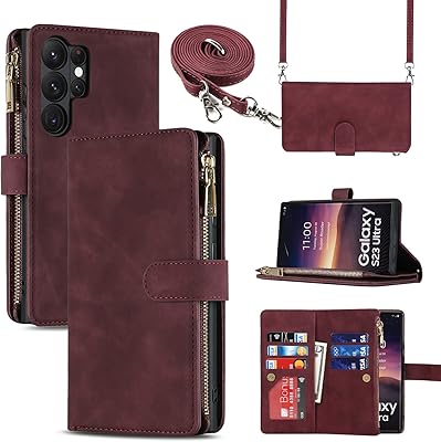 Étui en cuir à rabat sailor tech pour samsung galaxy s23 ultra