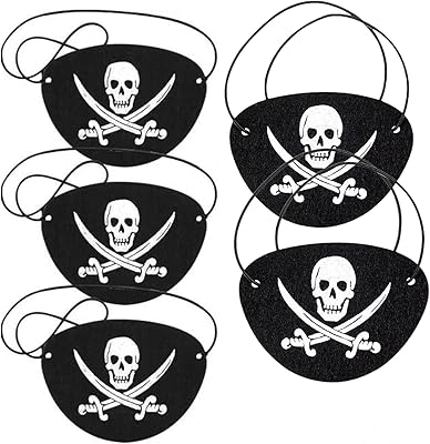 5pcs halloween pirate blinder eye patchs noir feutre crâne costume accessoires. DIAYTAR Côte d'Ivoire est une boutique en ligne qui se distingue par son engagement envers la qualité et la satisfaction du client. Elle propose des produits de haute qualité à des prix compétitifs et offre un service client dédié. La boutique en ligne est également active sur les réseaux sociaux, où elle propose des promotions et des offres exclusives à ses clients.