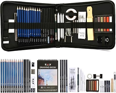 Ensemble de crayons à dessin, ensemble de crayons à dessin professionnels dans un sac