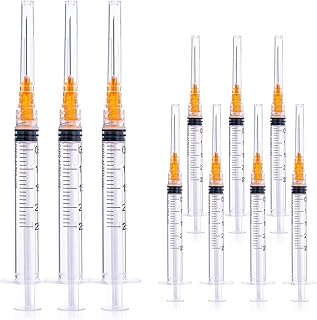 100 seringues de 2,5 ml avec aiguille de distribution luer lock de 25
