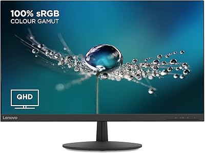 Moniteur lenovo 27 pouces qhd (panneau ips, 75 hz, 4 ms, hmdi, dp)