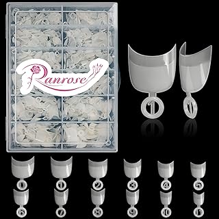 Bouts d'ongles courts ranrose - 600 pièces demi-couverture ovale faux ongles 12 tailles