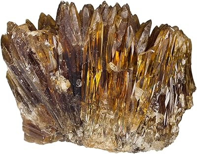 Pierre de calcite ambrée brute irrégulière nobuyai, spécimen minéral de géode, collection