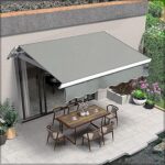 Parapluie d'extérieur yatai, parapluie pliant avec manivelle, parasol de terrasse rétractable, résistant aux