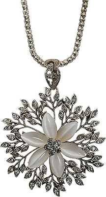 Collier de bijoux tendance en pierre de lune pour femmes, belle chaîne longue