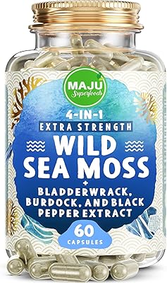 Mago capsules de mousse de mer biologique 4 en 1, haricots chondrus sauvages, seamus avec punaise de la vessie + racine de bardane, plus fort que le gel, poudre brute inspirée du sebi en pilules, 500 mg (60 unités). DIAYTAR COTE D'IVOIRE est la destination idéale pour faire ses achats en ligne en Cote d'Ivoire. Avec plus de 300000 références disponibles, les clients peuvent trouver tout ce dont ils ont besoin. La boutique met en avant une sélection de produits de qualité à des prix compétitifs.