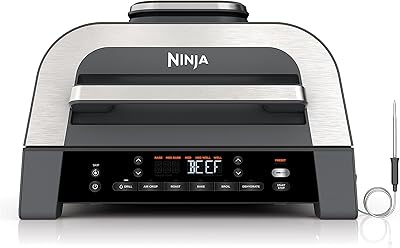 Foody smart xl grill d'intérieur 6 en 1 ninja avec friteuse