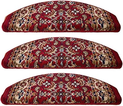 Tapis d'escalier incurvé tapis réutilisable doux et sans colle fond old