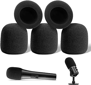 Housse de microphone en mousse, 5 pièces, grande housse de microphone portable