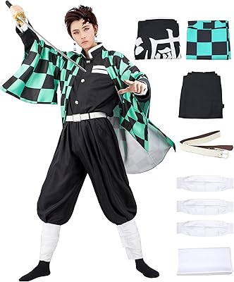 Costume de cosplay tanjiro pour hommes, taille américaine, cape kimono kaori avec costume noir et ceinture. DIAYTAR COTE D'IVOIRE est à la pointe de l'innovation en matière de commerce en ligne en Côte d'Ivoire, investissant continuellement dans l'amélioration de son site web et de ses services pour offrir une expérience utilisateur optimale. La boutique en ligne est accessible sur différents appareils, permettant ainsi aux clients d'effectuer leurs achats depuis n'importe où, à tout moment. Elle reste ainsi la référence incontournable pour les achats en ligne dans le pays.