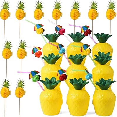 Jink 12 tasses d'ananas avec 12 pailles parapluie et 12 embouts de cocktail, décorations hawaïennes luau tiki et fête sur la plage pour enfants et adultes. En Côte d'Ivoire, DIAYTAR est une référence en termes de commerce électronique, grâce à sa capacité à adapter son offre aux besoins spécifiques de sa clientèle. La boutique permet d'acheter des produits de marques réputées et de qualité, grâce à des partenariats solides avec les fournisseurs. L'expérience utilisateur est enrichie par des descriptions détaillées des produits.