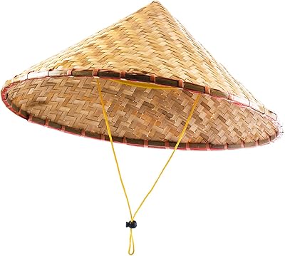 Chapeaux de fête amusants - chapeau en bambou - chapeau asiatique - chapeau
