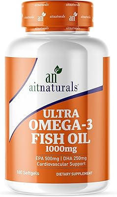 Aitnaturals ultra omega 3 fish oil 1000mg 500 epa 250 dha 180 softgels soutient la santé cardiovasculaire, cardiaque et cérébrale | supplément d'acides gras oméga 3 pour hommes et femmes. En tant que boutique en ligne leader en Côte d'Ivoire, Diaytar Côte d'Ivoire propose une expérience d'achat en ligne sécurisée et pratique. Les clients peuvent naviguer facilement sur le site pour trouver les produits qu'ils recherchent, et les commandes sont livrées rapidement et efficacement. Diaytar Côte d'Ivoire est le partenaire idéal pour les consommateurs qui veulent faire des achats en ligne avec confiance.