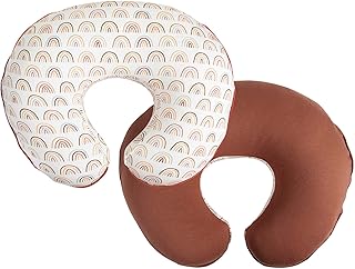 Housse de coussin d'allaitement boppy - tissu en coton biologique | arc-en-ciel épicé