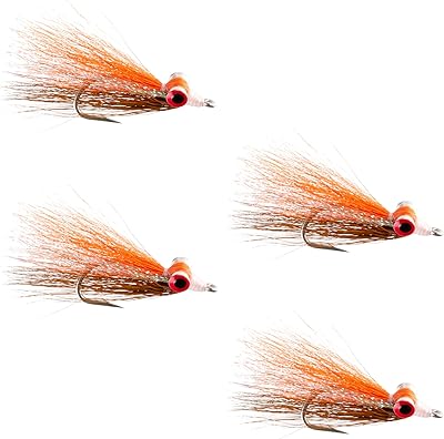 The fly fishing bliss book deep fly minnow marron et orange par clounts