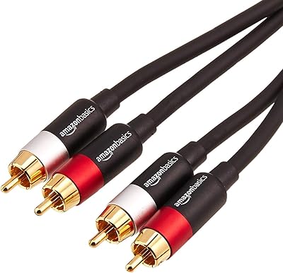 Câble audio amazonbasics 2 mâles vers 2 mâles rca - 4 pieds