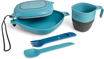Ensemble d'accessoires de camping oko 6 pièces avec bol, soucoupe, tasse de camping
