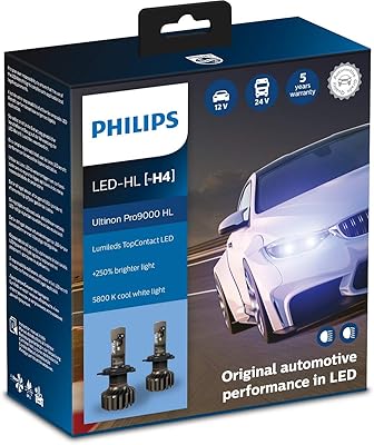 Ampoule de phare de voiture led philips tenon pro 9000 (h4), lot