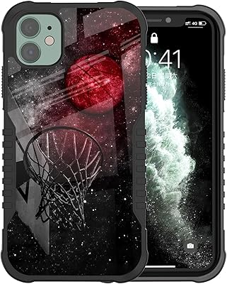 Coque pour iphone 11 au design ciel étoilé de basket-ball pour hommes