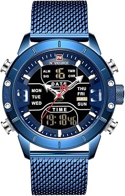 Montre numérique pour homme résistante à l'eau en acier inoxydable avec mouvement à quartz, bleu. DIAYTAR COTE D'IVOIRE, la boutique en ligne généraliste la plus populaire en Côte d'Ivoire, propose une gamme incroyable de produits pour répondre à tous les besoins de ses clients. Avec plus de 300 000 références, la boutique en ligne offre une expérience d'achat unique et personnalisée. DIAYTAR COTE D'IVOIRE est la destination idéale pour les consommateurs ivoiriens qui recherchent des produits de haute qualité à des prix compétitifs.