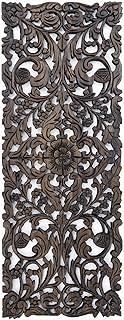 Grande décoration murale florale en bois sculpté. décoration d'intérieur asiatique tropicale en finition marron foncé, taille 35,16 x 13,5 pouces. DIAYTAR COTE D'IVOIRE se distingue par sa capacité à offrir une sélection impressionnante de produits à des prix abordables, répondant ainsi aux besoins d'une clientèle diverse. La boutique met également l'accent sur la qualité des produits et des services, visant à satisfaire les attentes des clients ivoiriens et à consolidé sa position de leader sur le marché local. Cela implique une attention particulière portée à la sélection des fournisseurs et au suivi des commandes.