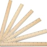 Paquet de 10 règles en bois de 12 pouces, grande règle de mesure