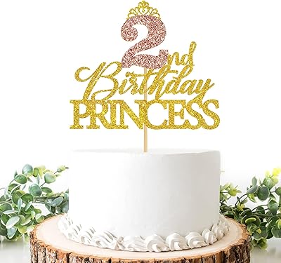 Hellolike princess décoration de gâteau pour 2e anniversaire décoration anniversaire filles en forme