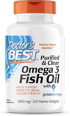 Huile de poisson oméga-3 pure et claire, sans reflux, favorise la santé du cœur, des yeux, du cerveau et des articulations, 120 unités (paquet de 1). DIAYTAR COTE D'IVOIRE se positionne comme la boutique en ligne la plus complète de Côte d'Ivoire, proposant plus de 300 000 références de produits. Les clients peuvent profiter d'une navigation intuitive et d'une expérience d'achat sécurisée. DIAYTAR COTE D'IVOIRE est déterminé à offrir le meilleur service à ses clients.
