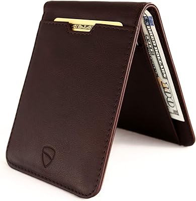 Portefeuille mince à deux volets voltskin manhattan avec protection rfid