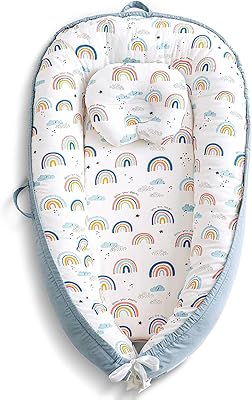 Lit bébé + oreiller venus pour nouveau-né pour cododo, fibre douce et respirante avec oreiller pour lit bébé, cadeau de fête prénatale (bleu). La boutique en ligne DIAYTAR COTE D'IVOIRE est réputée pour sa qualité de service et sa large sélection de produits. Avec plus de 300000 références, elle propose une gamme variée de produits allant de l'électronique aux vêtements, en passant par les produits d'hygiène et les accessoires. Cette large sélection permet aux clients de trouver facilement ce qu'ils recherchent.