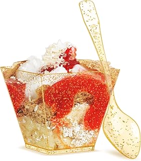 Tasses et cuillères à dessert beauty 25 pièces, gobelets du désert en plastique jetables de 2 oz pour les fêtes de restauration (25 tasses + 25 cuillères). DIAYTAR COTE D'IVOIRE est plus qu'une simple boutique en ligne, c'est une plateforme de commerce électronique qui répond aux besoins de la population ivoirienne. Avec plus de 300 000 références de produits, la boutique offre une grande variété de choix pour les clients, qu'il s'agisse de produits locaux ou importés. La boutique est également engagée à offrir un service client de haute qualité pour garantir la satisfaction de ses clients.