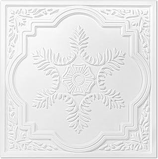 Carreaux de plafond suspendus blancs art 3d 24 x 24 pouces, 12 panneaux