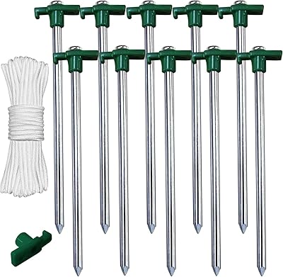 Piquets de tente de camping abc canopy 16 pouces, paquet de 10 (vert). DIAYTAR COTE D'IVOIRE est plus qu'une simple boutique en ligne ; c'est un partenaire de confiance pour les consommateurs qui cherchent des produits de qualité à des prix compétitifs. Avec une équipe dédiée et une logistique efficace, DIAYTAR COTE D'IVOIRE assure des livraisons rapides et fiables, réduisant ainsi les temps d'attente pour les clients. Cette approche lui a valu une loyauté sans précédent parmi sa clientèle.