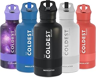 Bouteille d'eau de sport isolée en acier inoxydable à large ouverture