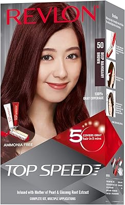 Coloration capillaire revlon top speed ​​​​, 180 g - brun acajou foncé 50