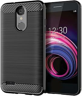 Coque en fibre de carbone brossée pour lg k8s motif à
