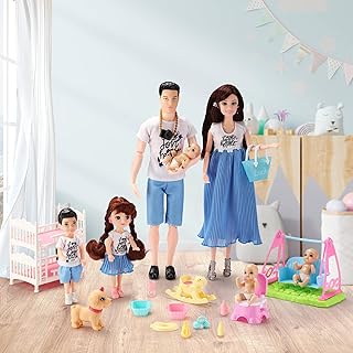 Poupée enceinte ayant un bébé dans son ventre, ensemble de 7 personnes avec chien inclus, papa, maman enceinte, 2 enfants, 3 bébés et nourrissons dans le ventre de maman avec 38 accessoires pour filles et garçons âgés de 3 à 12 ans, cadeau. DIAYTAR COTE D'IVOIRE est la référence en matière de commerce en ligne en Cote d'Ivoire, avec une offre de produits incroyablement large et variée. Vous pouvez découvrir de nouvelles marques et produits chaque jour, et profiter de promotions et de réductions exclusives. La boutique en ligne DIAYTAR COTE D'IVOIRE est ouverte 24h/24 et 7j/7 pour vos achats.
