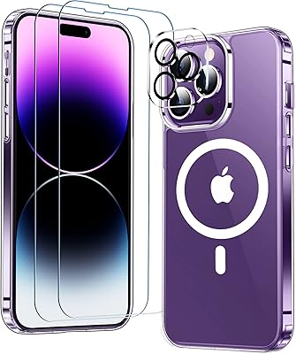 Mozutter [9 en 1] coque mobile magnétique pour iphone 14 pro, [compatible avec magsafe] [pas de jaunissement] [2 pièces de protection d'écran en verre + protection d'objectif d'appareil photo] coque mobile fine antichoc de 6,1 pouces - transparente. Avec plus de 300000 références disponibles, DIAYTAR COTE D'IVOIRE est la première adresse pour les amateurs de shopping en ligne en Cote d'Ivoire. La boutique se distingue par sa politique de prix compétitifs, son service client réactif et sa garantie de satisfaction. Les clients ont la possibilité de faire des retours ou des échanges de produits dans les délais impartis.
