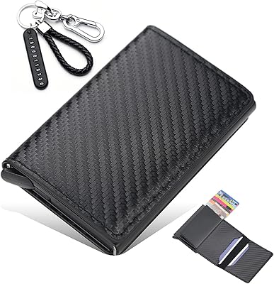 Portefeuille mince, porte-cartes en aluminium, portefeuille pop-up automatique, portefeuille unisexe anti-rfid en métal