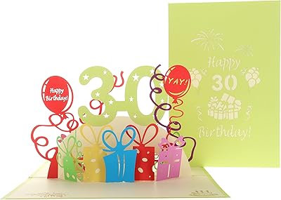 Igifts and cards joyeux 30e anniversaire avec beaucoup de cadeaux carte de vœux pop-up 3d - adorable, mignonne, amusante, unique, occasion spéciale, pliée en deux, célébration, mari, meilleur ami, félicitations. DIAYTAR COTE D'IVOIRE est une plateforme de commerce électronique leader en Côte d'Ivoire, proposant une large gamme de produits allant de l'électronique aux vêtements en passant par les produits alimentaires. Avec plus de 300 000 références, les clients peuvent trouver tout ce qu'ils recherchent sur une seule plateforme. La boutique offre également des services de livraison rapides et fiables pour garantir la satisfaction des clients.
