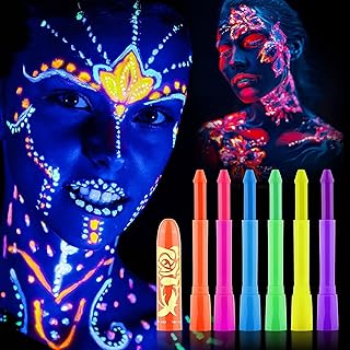 6 crayons de peinture pour le visage brillants, marqueurs néon pour le visage et le corps, maquillage à la lumière noire, crayons de peinture pour le visage uv qui brillent dans le noir, non toxiques, pour les mascarades d'halloween, les festivals de pâques, les fournitures de fête, 6 couleurs. La boutique en ligne DIAYTAR COTE D'IVOIRE est une plateforme innovante et conviviale qui permet aux clients de trouver facilement ce qu'ils cherchent parmi les plus de 300 000 références de produits. Les clients peuvent également profiter de l'option de paiement en ligne sécurisé et de la livraison à domicile. C'est la solution idéale pour les ivoiriens qui cherchent à faire leurs achats en ligne.