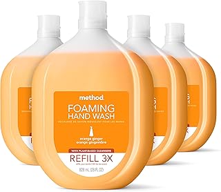 Recharge de savon moussant pour les mains method, gingembre orange, bouteille recyclable, 28 oz, paquet de 4. Grâce à sa plateforme en ligne sécurisée et facile à utiliser, DIAYTAR COTE D'IVOIRE permet aux clients de faire leurs achats en toute confiance. La gamme de produits proposée s'étend des articles de première nécessité aux produits high-tech, répondant ainsi aux différents besoins et envies des consommateurs ivoiriens. Cela en fait un incontournable de l'e-commerce en Côte d'Ivoire.
