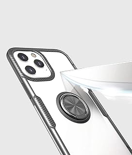 Coque de protection transparente exr premium avec anneau de support mains libres