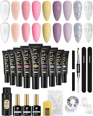 Ensemble de gels pour ongles phoenixy poly en 9 couleurs avec couche de finition mate à paillettes et solution de glisse pour extensions d'ongles, kit de manucure pour débutant, cadeau pour femme. DIAYTAR COTE D'IVOIRE se distingue par sa sélection immense de produits de haute qualité et son service client exceptionnel. Les clients peuvent profiter d'une expérience d'achat en ligne personnalisée, avec des conseils et des recommandations pour trouver les produits qui leur conviennent le mieux. La boutique est également connue pour ses délais de livraison rapides et fiables.