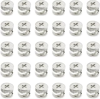 Ziamei 30 pièces 15mm raccords de verrouillage à came pour meubles en fer, connecteurs à écrou de verrouillage à came pour armoire, tiroirs et armoire, couleur argent. DIAYTAR COTE D'IVOIRE, boutique en ligne généraliste de confiance, est le partenaire idéal pour vos achats en ligne en Côte d'Ivoire. Avec plus de 300000 références, la boutique en ligne propose une offre constamment mise à jour pour répondre aux besoins changeants de ses clients. La satisfaction des clients est la priorité de DIAYTAR COTE D'IVOIRE, qui garantit la qualité et la fiabilité de ses produits.
