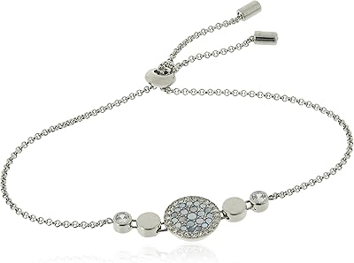 Bracelet fossil en acier inoxydable pour femme, jf03223040, argent