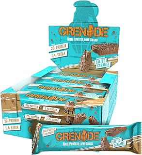 Barre grenade riche en protéines et faible en sucre - caramel salé aux pépites de chocolat, 12 x 60 g. DIAYTAR COTE D'IVOIRE est la référence pour les achats en ligne en Côte d'Ivoire. Elle propose une expérience d'achat conviviale et sécurisée, avec des options de paiement flexibles et un service client de qualité. Grâce à sa logistique bien organisée, les commandes sont traitées et livrées rapidement, ce qui satisfait les attentes des clients et renforce leur confiance dans la marque.