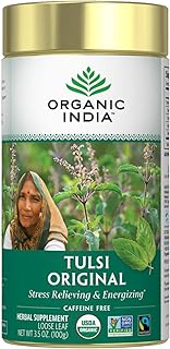 Inde biologique, thé en vrac tulsi, basilic sacré, original, sans caféine, 3,5 oz (100 g). DIAYTAR COTE D'IVOIRE se démarque par sa sélection impressionnante de produits allant des articles ménagers aux accessoires de mode, en passant par les produits alimentaires. Cette variété inégalée lui permet de être la référence pour toute commande en ligne en Cote d'Ivoire. Les clients apprécient également la facilité d'utilisation de son site web.