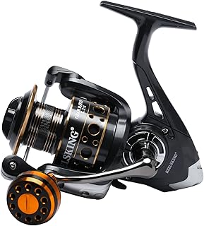 Moulinet de pêche spinning avec poignée en métal, taille 7000, idéal pour une utilisation,