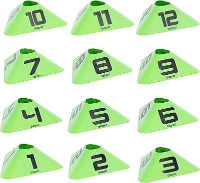 Cônes de sport tendance go sports paquet de 12 avec des chiffres sympas